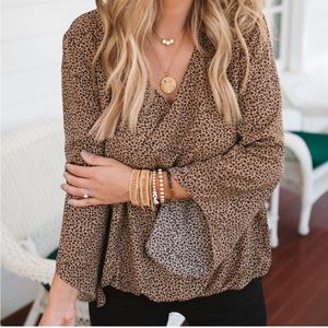 Amaryllis x Ashlee Nichols Cheetah Print Blouse